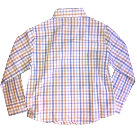 Nautica Long Sleeve Shirt 3T Blue Green Check & Clip Navy Dotted Tie 3T - Picture 6 of 10